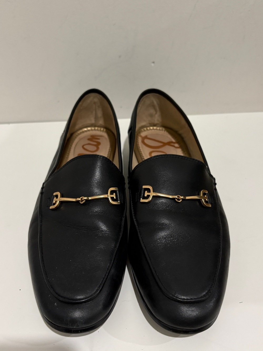 Sam Edelman black leather Lorraine loafers sz 7.5 preowned